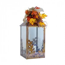 28 in. Large Harvest Lantern with LED Candle