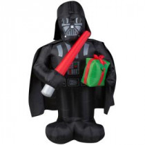 6 ft. H Inflatable Darth Vader with Light Saber and Present