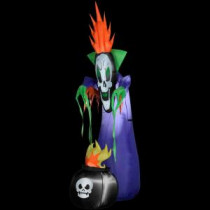41 in. W x 24 in. D x 78 in. H Inflatable Halloween Haunting Reaper with Cauldron
