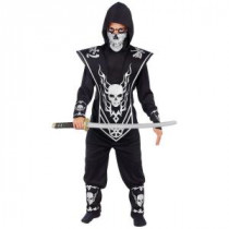 Boys Silver Skull Lord Ninja Costume