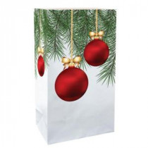 11 in. Christmas Balls Luminaria Bags (Count of 24)