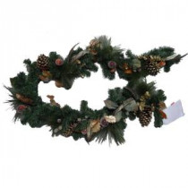 6 ft. Unlit Feathers and Fruit Artificial Garland