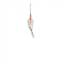 Urban Earth Collection 10.43 in. Glass Feather Ornament (6-Pack)
