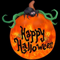 64.17 in. W x 53.15 in. D x 72.05 in. H Inflatable Kaleidoscope Happy Halloween Pumpkin (RRY)