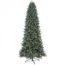 9 ft. LED Indoor Just Cut Deluxe Aspen Fir Artificial Christmas Tree with Color Choice Lights and 1-Plug