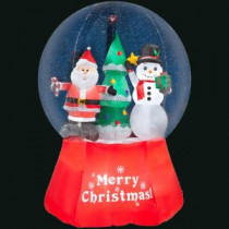 104 in. H Inflatable Snow Globe-Santa with Snowman-Giant