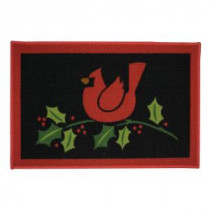 Festival Cardinal 17 in. x 29 in. Printed Holiday Mat