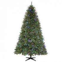 7.5 ft. Matthew Fir Quick-Set Artificial Christmas Tree with 450 Color Choice LED Lights and Remote Control