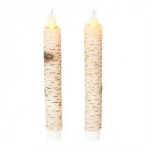 7.5 in. LED Birch Taper Candle (Pack of 2)