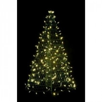 3 ft. Pre-Lit LED Green Artificial Christmas Tree with Green Frame and 160 Multi-Color Lights