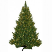 4.5 ft. Pre-Lit Carolina Fir Artificial Christmas Tree with Clear Lights