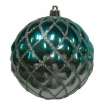 North Pole 4 in. Blue Shatter Resistant Ornaments (4-Set)