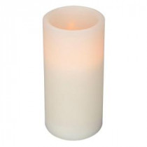 6 in. Wax Bisque Straight Edge Candle with Timer