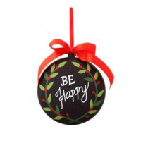 Classic Christmas Collection 5.5 in. Chalkboard Be Happy Ornament (12-Pack)