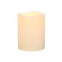 6 in. Wavy-Edge Resin LED Candle with Timer