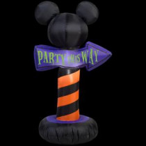 25.20 in. W x 18.11 in. D x 42.13 in. H Inflatable-Outdoor Sign Mickey Ears Party This Way