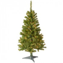 4 ft. Canadian Grande Fir Artificial Christmas Tree with Clear Lights
