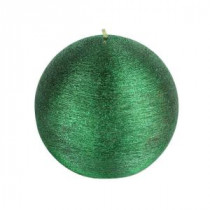 4 in. Unscented Green Scratch Ball Candle (2-Box)