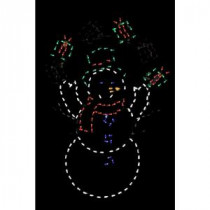 72 in. Pro-Line LED Wire Decor Snowman Juggling Gifts