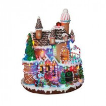 11.5 in. H Lighted Resin Gingerbread House with Motion
