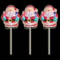 Battery Operated Pure White Twinkling LED Santa Icy Pathmarkers
