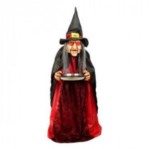 36 in. Animated Witch with Serving Tray