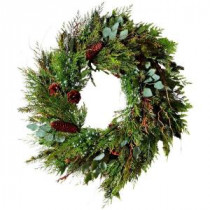 Evergreen Collection 30 in. Cedar Juniper Artificial Christmas Wreath
