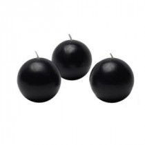 2 in. Black Ball Candles (12-Box)