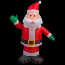 30.32 in. W x 17.72 in. D x 42.13 in. H Lighted Inflatable Outdoor Santa