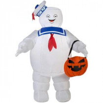 26.38 in. W x 27.56 in. D x 42.13 in. H Inflatable Stay Puft with Pumpkin Tote Ghostbusters