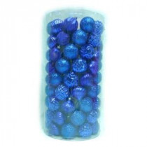 2.3 in. Shatter Proof Ornament Blue (101-Piece)