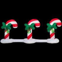 66.14 in. W x 14.57 in. D x 24.02 in. H Lighted Inflatable Candy Cane Pathway (3-Count)