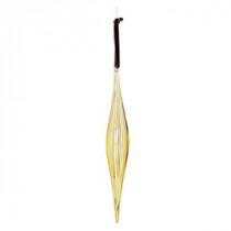 Textures and Patterns Collection 11 in. Glass Ribbed Icicle Ornament (6-Pack)