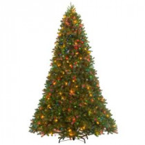 12 ft. Feel-Real Downswept Douglas Fir Artificial Christmas Tree with 1200 Multi-Color Lights