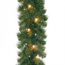 20 ft. Noble Fir Artificial Garland with 100 Clear Lights