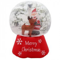 6 ft. H Inflatable Photorealistic Snow Globe with Santa and Reindeer