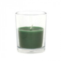 2 in. Hunter Green Round Glass Votive Candles (12-Box)