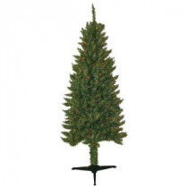 6 ft. Pre-Lit Slender Spruce Artificial Christmas Tree with Multi-Color Lights
