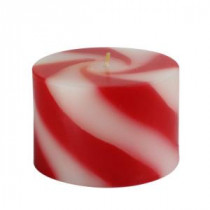 3 in. x 2 in. Red Candy Pillar Candle (24-Box)