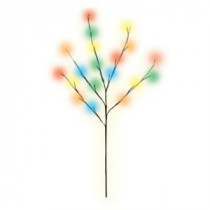2.5 ft. Battery-Operated Multi-Colored LED Micro Mini Artificial Twig Tree