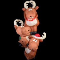 51.18 in. D x 29.53 in. W x 90.16 in. H Inflatable Reindeers Hanging From Roof