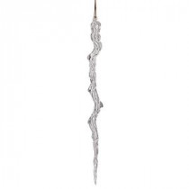 Snow Drift Collection 72 in. Glass Wavy Icicle Ornament (4-Pack)
