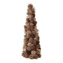 Baroque Collection 22 in. Pinecone Jewel Glittered Cone