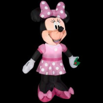 29.13 in. D x 18.50 in. W x 42.13 in. H Inflatable Minnie Bow-Tique