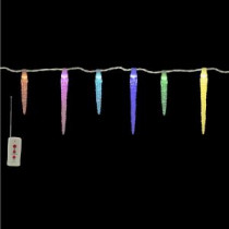 12-Light LED Color-Changing 16-Function Molded Icicle Light Set