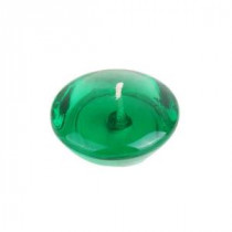 3 in. Clear Hunter Green Gel Floating Candles (6-Box)