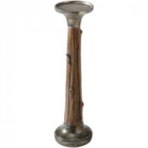 13 in. 3-Tier Tree Trunk Pillar Candle Holder