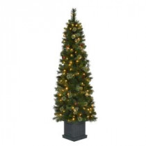 6 ft. Pre-Lit LED Alexander Fir Artificial Christmas Potted Tree x 457 Tips with 150 UL Indoor/Outdoor Warm White Lights