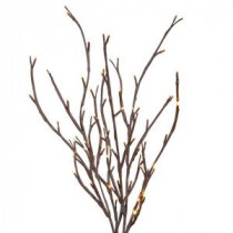 39 in. Battery Operated LED Lighted Brown Wrapped Branches