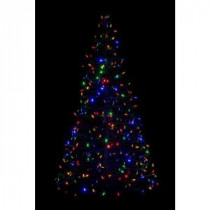 5 ft. Indoor/Outdoor Pre-Lit LED Artificial Christmas Tree with Green Frame and 280 Multi-Color Lights